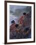 Wolfe's Army Scaling the Cliffs at Quebec 1759, C.1920-Henry Sandham-Framed Giclee Print