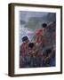 Wolfe's Army Scaling the Cliffs at Quebec 1759, C.1920-Henry Sandham-Framed Giclee Print