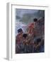 Wolfe's Army Scaling the Cliffs at Quebec 1759, C.1920-Henry Sandham-Framed Giclee Print