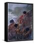 Wolfe's Army Scaling the Cliffs at Quebec 1759, C.1920-Henry Sandham-Framed Stretched Canvas
