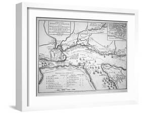 Wolfe's Plan for the Siege of Quebec in 1759, 1780-null-Framed Premium Giclee Print