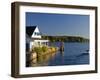 Wolfeboro Dockside Grille on Lake Winnipesauke, Wolfeboro, New Hampshire, USA-Jerry & Marcy Monkman-Framed Photographic Print