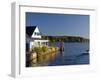 Wolfeboro Dockside Grille on Lake Winnipesauke, Wolfeboro, New Hampshire, USA-Jerry & Marcy Monkman-Framed Photographic Print