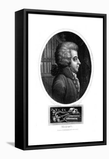 Wolfgang Amadeus Mozart, 18th Century Austrian Composer, 1819-John Chapman-Framed Stretched Canvas