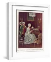 Wolfgang Amadeus Mozart as a Child Taken by the Empress Maria Theresia onto Her Imperial Lap-Rudolf Klingsbogl-Framed Art Print