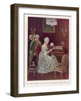 Wolfgang Amadeus Mozart as a Child Taken by the Empress Maria Theresia onto Her Imperial Lap-Rudolf Klingsbogl-Framed Art Print