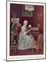 Wolfgang Amadeus Mozart as a Child Taken by the Empress Maria Theresia onto Her Imperial Lap-Rudolf Klingsbogl-Mounted Art Print