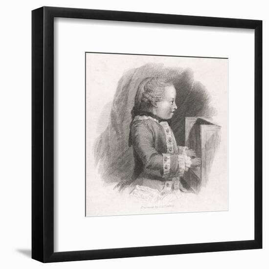 Wolfgang Amadeus Mozart at the Age of Seven-J.m. Mcgahey-Framed Art Print