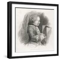 Wolfgang Amadeus Mozart at the Age of Seven-J.m. Mcgahey-Framed Art Print
