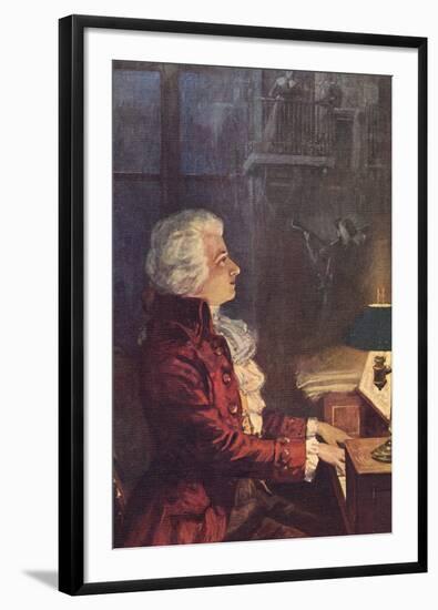 Wolfgang Amadeus Mozart Austrian Composer-L. Balestrieri-Framed Photographic Print