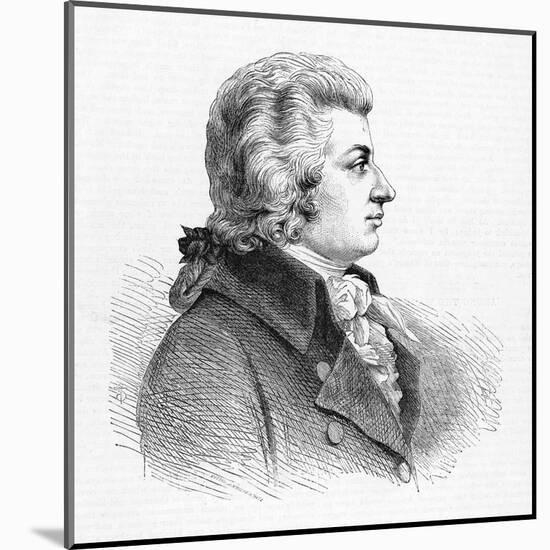 Wolfgang Amadeus Mozart Austrian Composer-null-Mounted Art Print