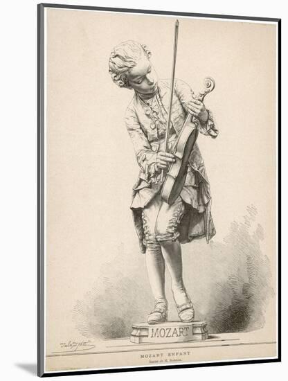 Wolfgang Amadeus Mozart Austrian Musician as a Boy-Jules Tavel-Mounted Art Print