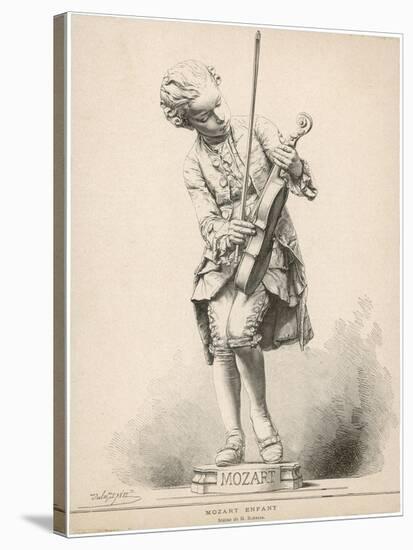 Wolfgang Amadeus Mozart Austrian Musician as a Boy-Jules Tavel-Stretched Canvas