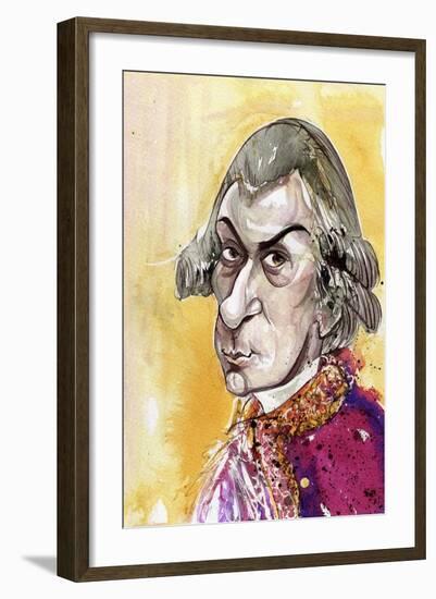 Wolfgang Amadeus Mozart - caricature of the Austrian composer-Neale Osborne-Framed Giclee Print