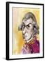 Wolfgang Amadeus Mozart - caricature of the Austrian composer-Neale Osborne-Framed Giclee Print