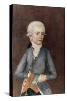 Wolfgang Amadeus Mozart, circa 1780 (Miniature) (Gouache, Tempera, Parchment)-Johann Nepomuk della Croce-Stretched Canvas