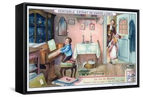 Wolfgang Amadeus Mozart in 1759-null-Framed Stretched Canvas