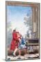 Wolfgang Amadeus Mozart in Paris as a Child-null-Mounted Giclee Print