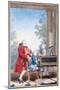 Wolfgang Amadeus Mozart in Paris as a Child-null-Mounted Giclee Print