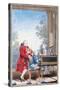 Wolfgang Amadeus Mozart in Paris as a Child-null-Stretched Canvas