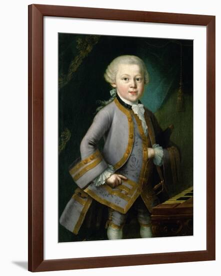 Wolfgang Amadeus Mozart in Royal Suite, 1763-Peter Anton Lorenzoni-Framed Giclee Print