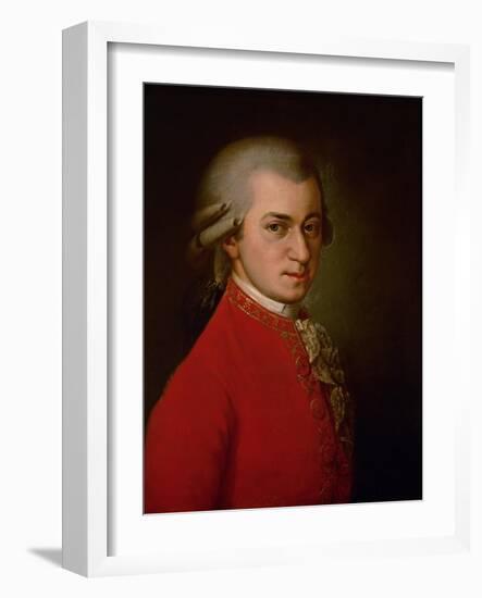 Wolfgang Amadeus Mozart, Posthumes Portrait, 1819-Barbara Krafft-Framed Giclee Print