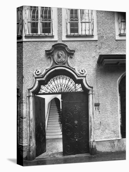 Wolfgang Amadeus Mozart's Birthplace in Salzburg-Gjon Mili-Stretched Canvas