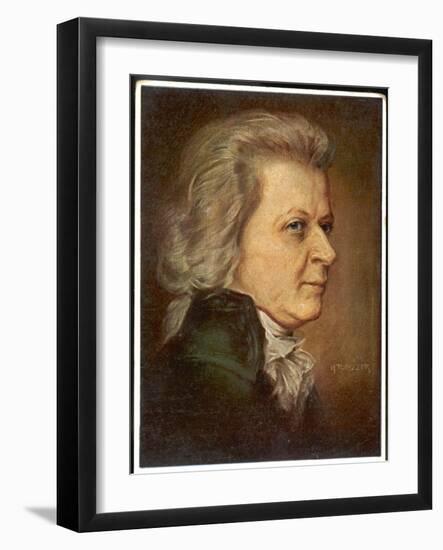 Wolfgang Amadeus Mozart the Austrian Composer in Later Life-H. Torggler-Framed Art Print