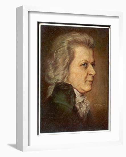 Wolfgang Amadeus Mozart the Austrian Composer in Later Life-H. Torggler-Framed Art Print