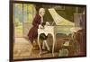 Wolfgang Amadeus Mozart the Austrian Composer Playing an Ornate Harpsichord-T. Beck-Framed Photographic Print