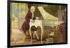 Wolfgang Amadeus Mozart the Austrian Composer Playing an Ornate Harpsichord-T. Beck-Framed Photographic Print