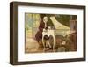 Wolfgang Amadeus Mozart the Austrian Composer Playing an Ornate Harpsichord-T. Beck-Framed Photographic Print