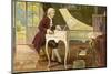 Wolfgang Amadeus Mozart the Austrian Composer Playing an Ornate Harpsichord-T. Beck-Mounted Photographic Print