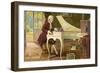 Wolfgang Amadeus Mozart the Austrian Composer Playing an Ornate Harpsichord-T. Beck-Framed Photographic Print