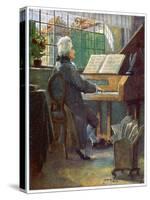 Wolfgang Amadeus Mozart the Austrian Composer Playing the Harpsichord-Otto Nowak-Stretched Canvas