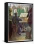 Wolfgang Amadeus Mozart the Austrian Composer Playing the Harpsichord-Otto Nowak-Framed Stretched Canvas