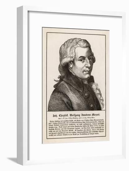 Wolfgang Amadeus Mozart the Austrian Composer-null-Framed Art Print