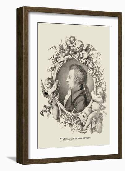 Wolfgang Amadeus Mozart-null-Framed Art Print