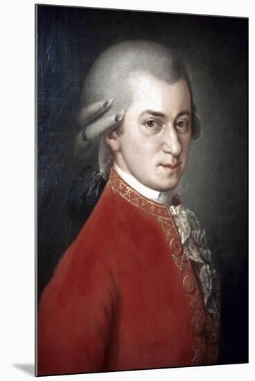 Wolfgang Amadeus Mozart-Barbara Krafft-Mounted Premium Giclee Print