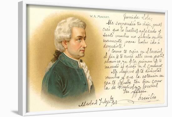 Wolfgang Amadeus Mozart-null-Framed Art Print