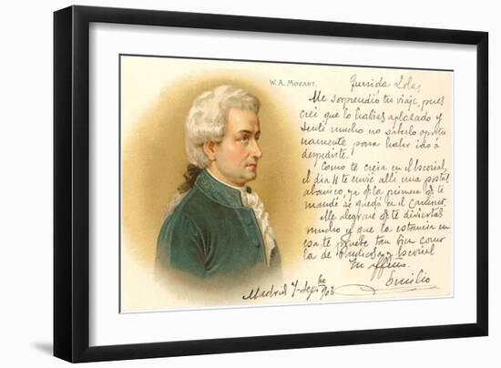 Wolfgang Amadeus Mozart-null-Framed Art Print