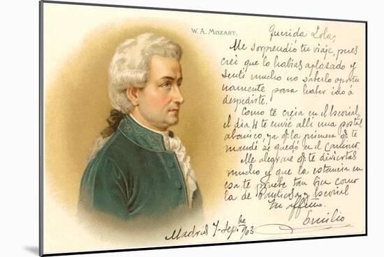 Wolfgang Amadeus Mozart-null-Mounted Art Print
