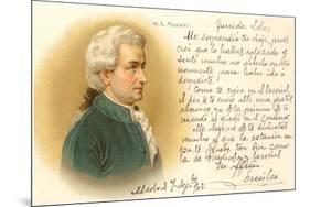 Wolfgang Amadeus Mozart-null-Mounted Premium Giclee Print