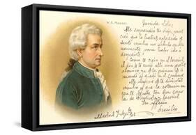 Wolfgang Amadeus Mozart-null-Framed Stretched Canvas