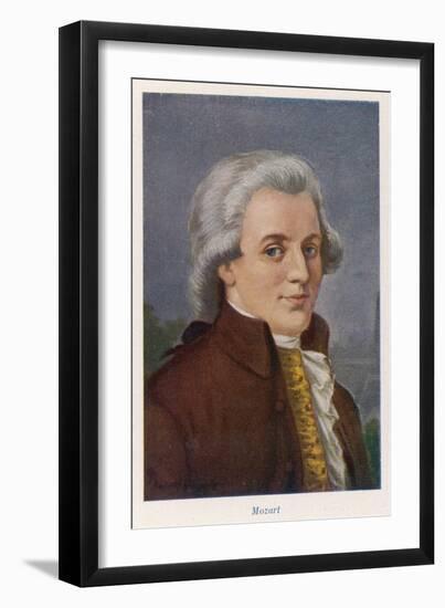 Wolfgang Amadeus Mozart-Rudolf Klingsbogl-Framed Art Print