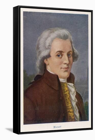 Wolfgang Amadeus Mozart-Rudolf Klingsbogl-Framed Stretched Canvas