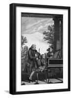 Wolfgang Amadeus Mozart-null-Framed Art Print