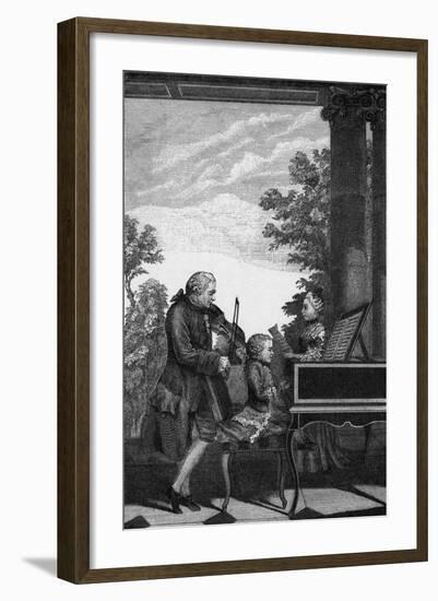 Wolfgang Amadeus Mozart-null-Framed Art Print