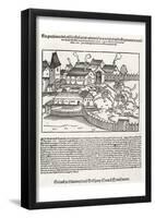 Wolfgang Strauch (Six wolves draw three children near Klagenfurt in) Art Poster Print-null-Framed Poster