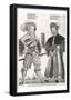 Wolfgang Strauch (Two servants of the country with a glass of wine) Art Poster Print-null-Framed Poster